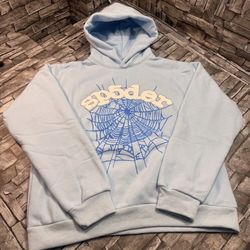 Sky blue sp5der hoodie