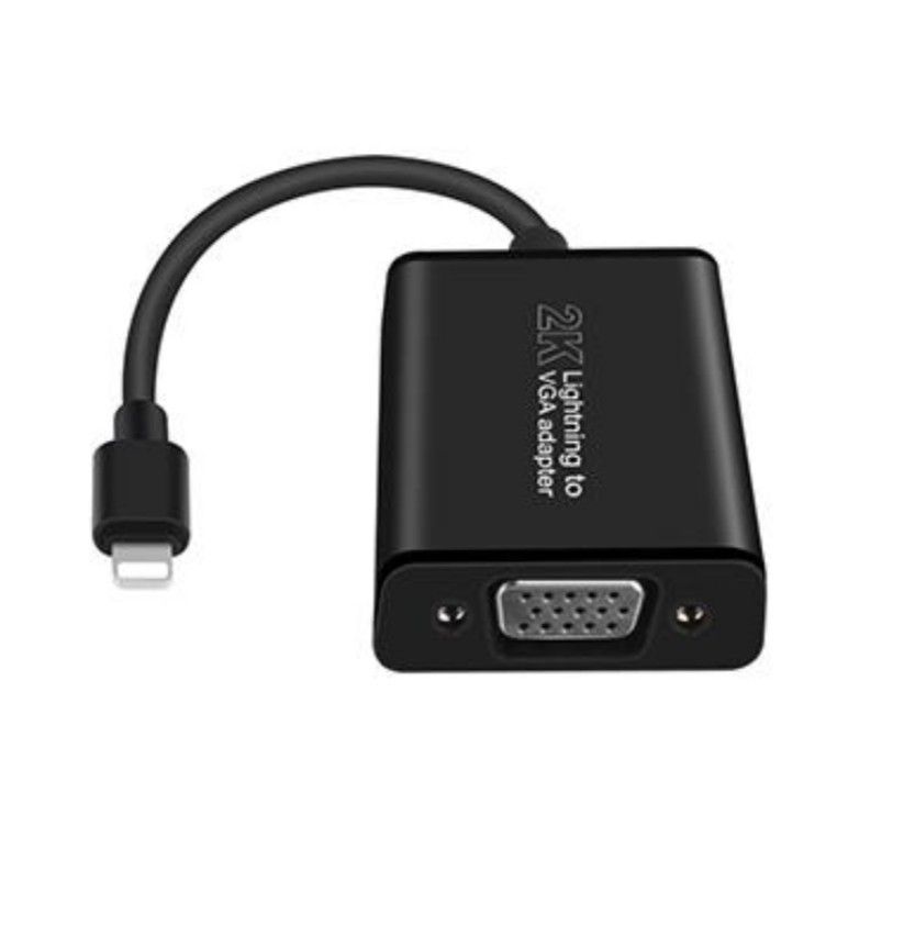 Lightning to VGA Adapter, Mobile Phone to VGA + Audio