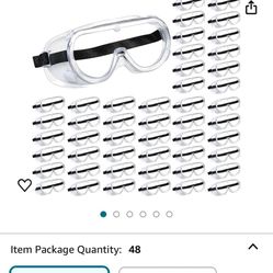 Pack Of 50 Anti Fog Safety Goggles 