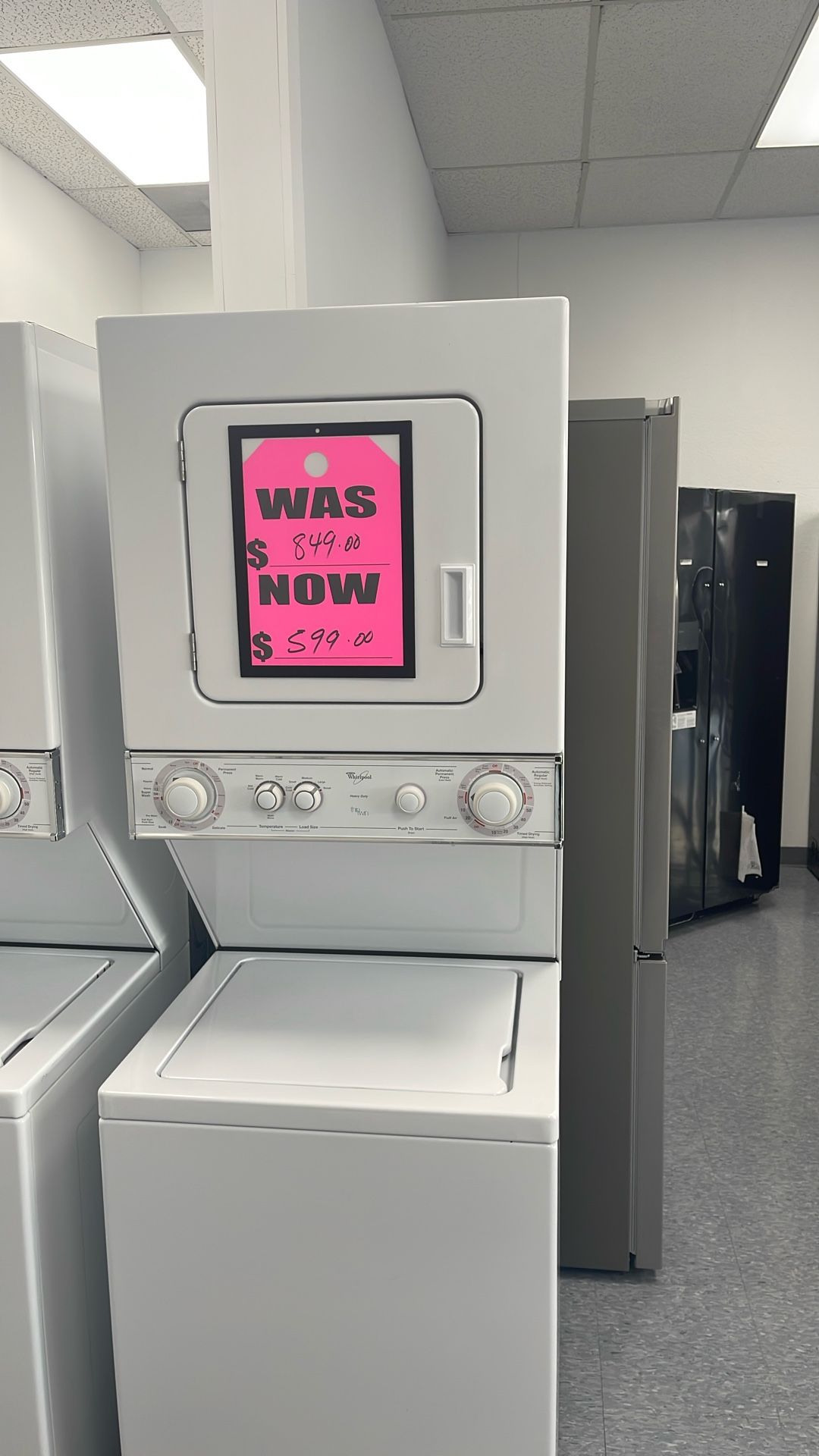 Used Whirlpool 24” Stackable Washer And Dryer. 1 Year Warranty 