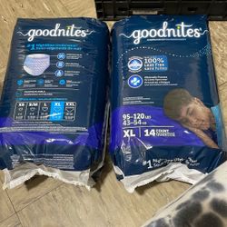 2 Pack Of Goodnites XL