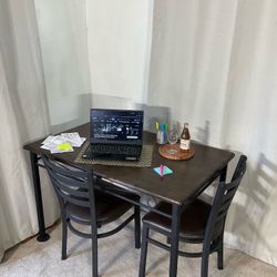 Compact 3 Piece Iron Dining Set PERFECT FOR STUDIO! 
