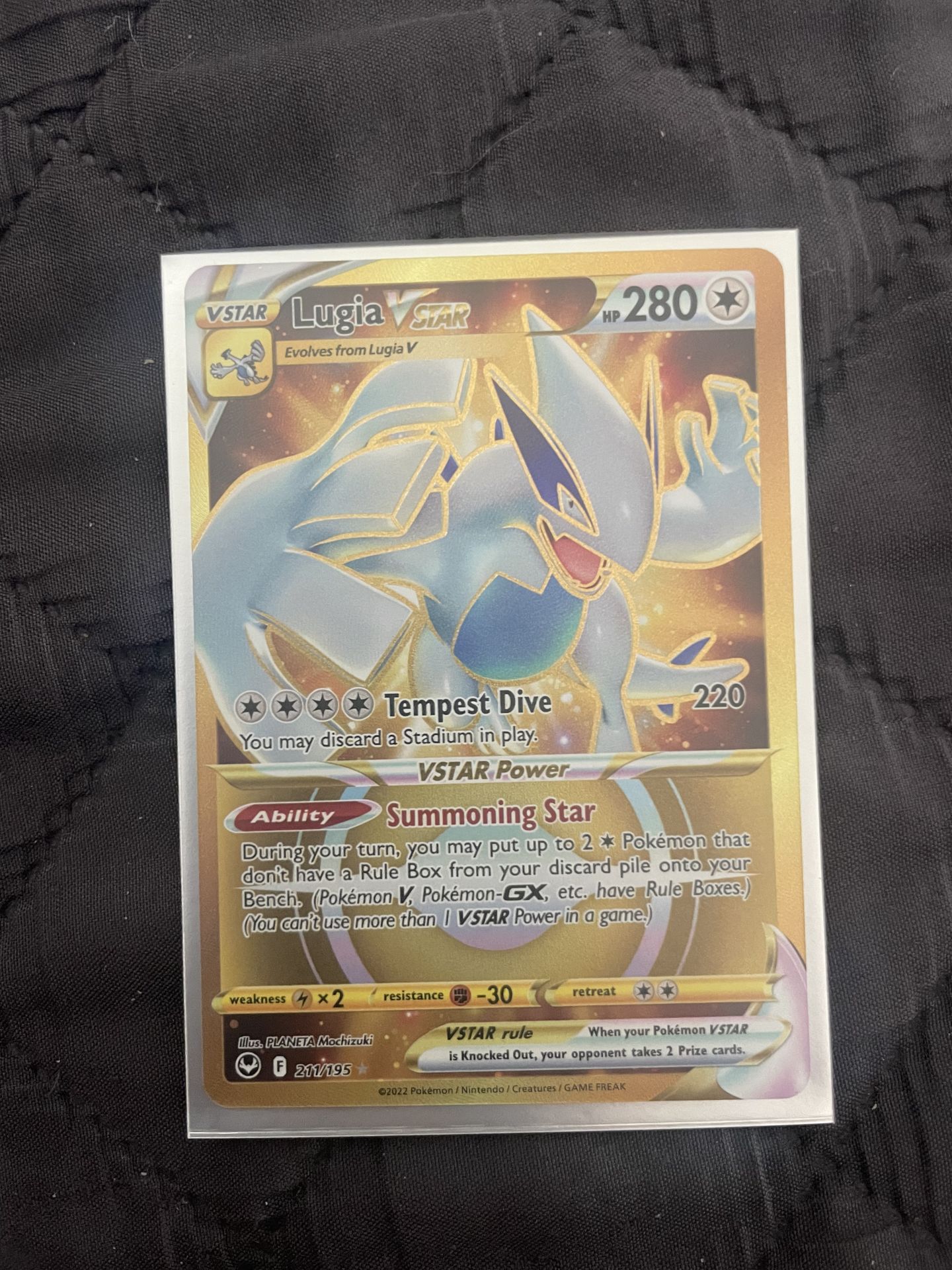 Lugia VSTAR 211/195 Silver Tempest Gold Secret Rare