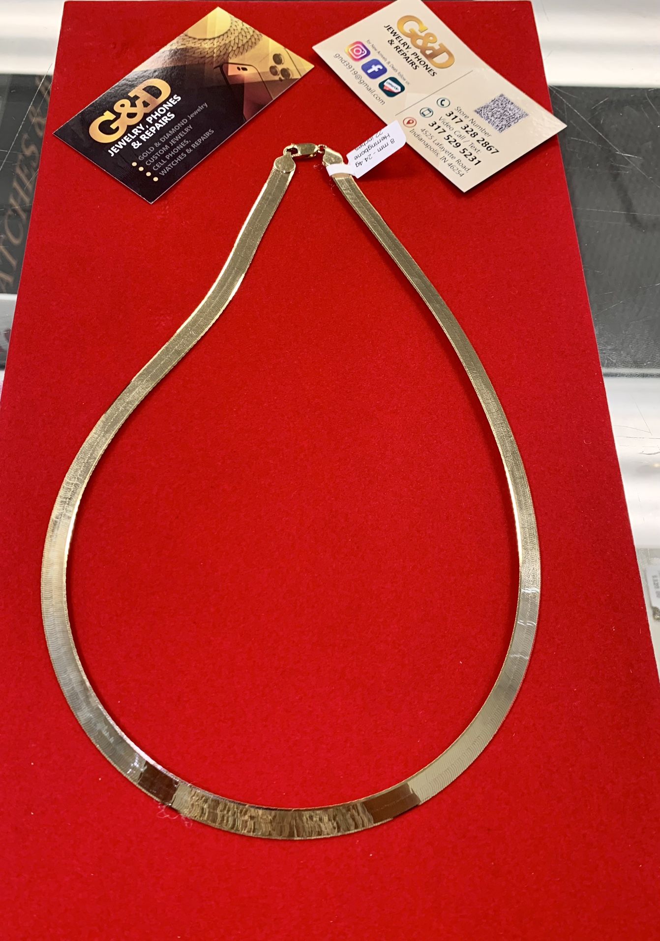 10k Gold Herringbone 