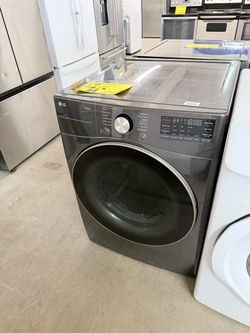 LG ThinQ Front Load Dryer Graphite Steel