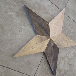 Wooden Star Decoration Christmas.