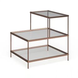 Gold Glass And Mirror Glam Accent Table