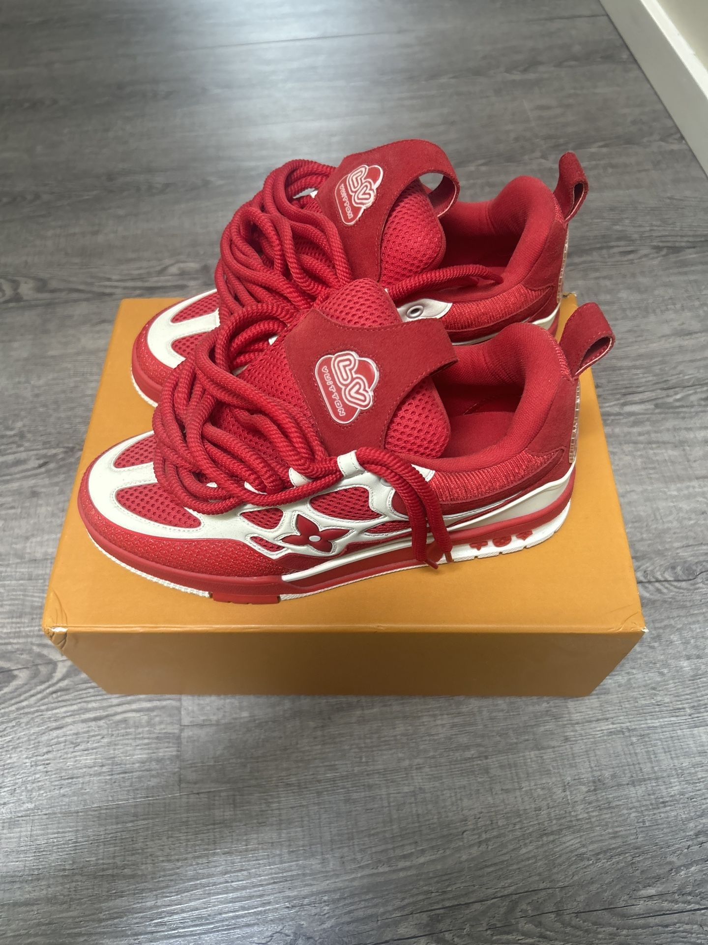 Louis Vuitton Red Skate Shoes