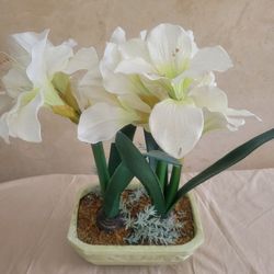 Faux Flower Plant In Pot