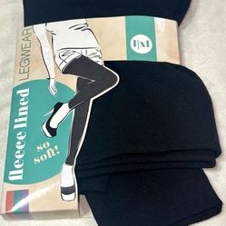 Woman’s Pair of Black Fleece lined Legwear - Size L/XL New in Package  