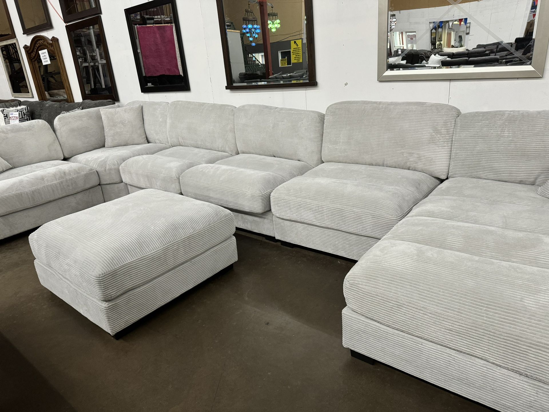 Brand New Oversized Sectional With Ottoman