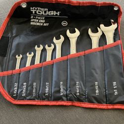 Hyper Tough 8 - Piece Open End Wrench Set ( SAE ) … 