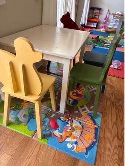 Wooden kids table used