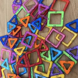 Magnetic Blocks Tough Tiles Toys for 3+ Year Old Boys and Girls Learning by Playing Games for Toddlers  Learning by Playing 65 pieces Set