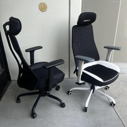 New In Box $65 Each Chizzysit Premium Mesh Gaming Ergonomic Computer Chair With Lumbar Support Office Furniture Reclinable Locking 