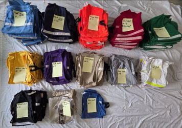 Safety vests assorted colors selling entire lot