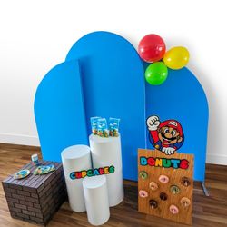 Mario Birthday Party Decorations, Party Backdrops Decorations 