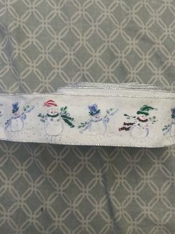 New Sam west wired Ribbon Snowman design