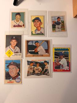 Vintage Baseball Cards Warren Spahn
