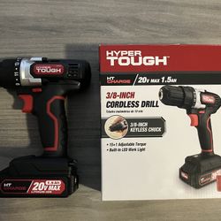 Hyper Tough 20V Max Lithium-Ion Cordless Drill