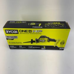 New Ryobi ONE+ HP 18VCompact Brushless One-Handed Reciprocating Saw Tool Only