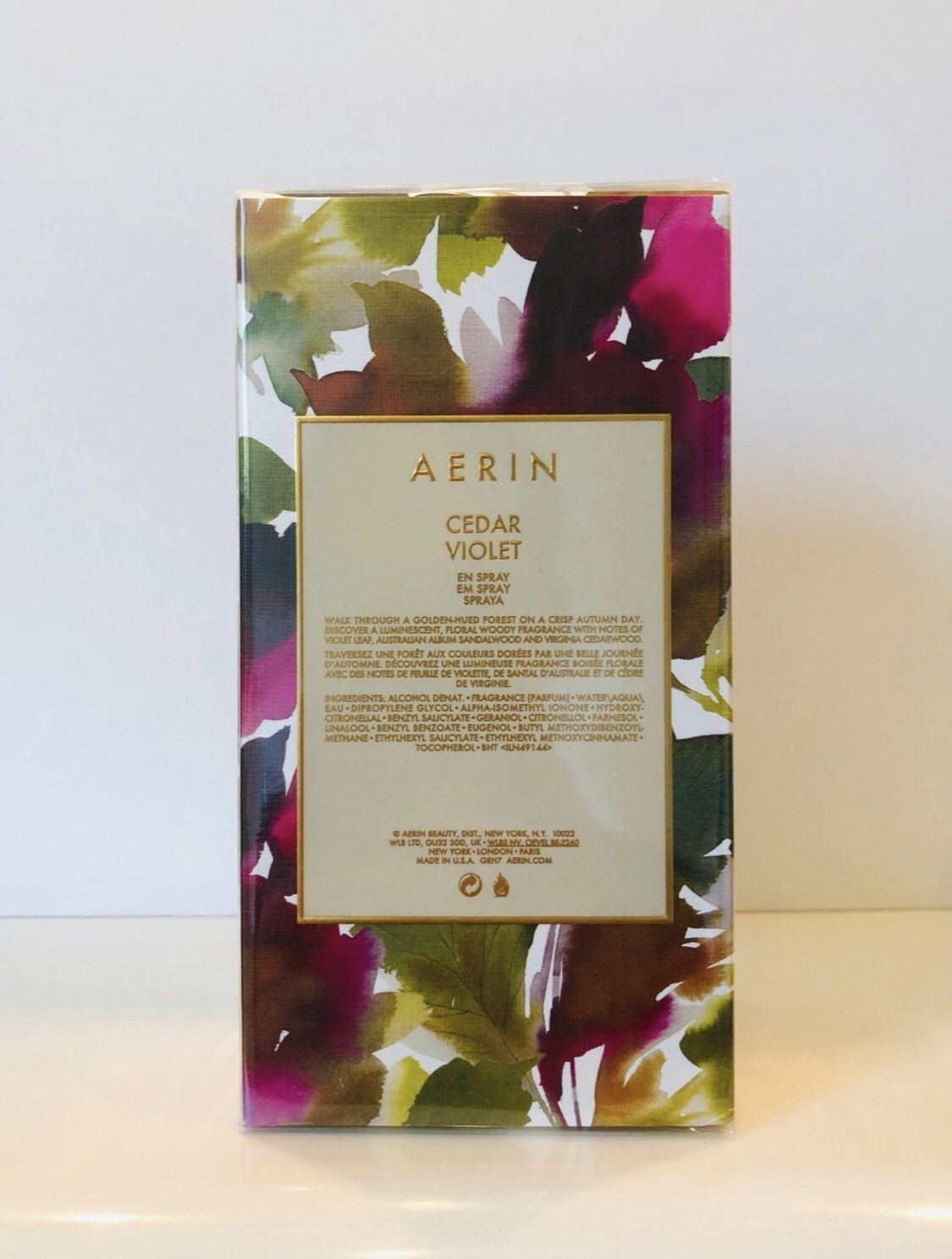 NIB Estee Lauder Aerin Cedar Violet EDP Spray Perfume 3.4 Oz/100 Ml, SEALED