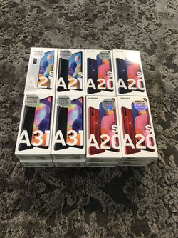 Samsung galaxy a31$250 Samsung galaxy a21s$230 Samsung galaxy a20s $190