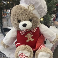 Holiday Time 15 in Red Snowflake Teddy Baker Boy Plush Toy 2023