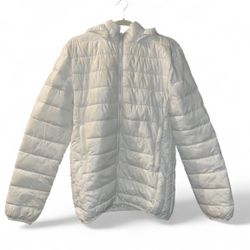 White Fashion Nova Puffer Jacket Size Small