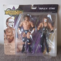 Wwe Wwf Wrestling Triple H Sting WrestleMania Battle Pack Brand New 