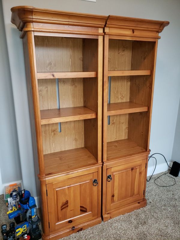 Knotty pine bookcases with bottom for Sale in Joliet, IL OfferUp
