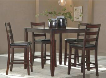 Ashley Dining Set w Bench, Leatherette
