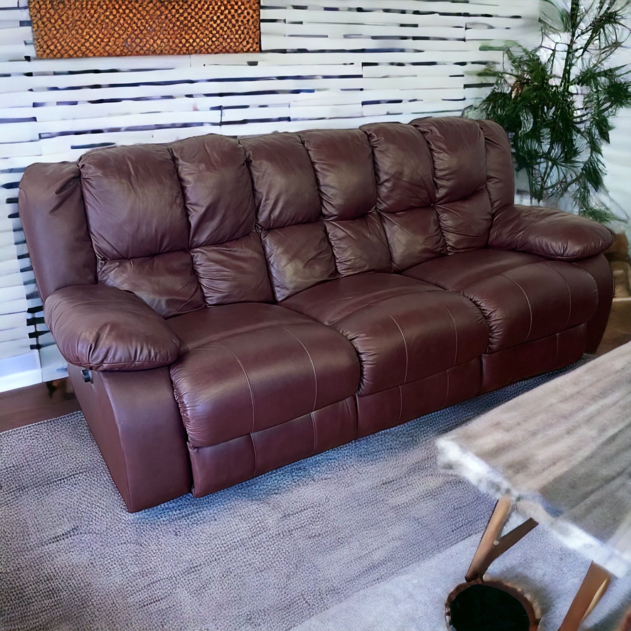 Berkline Leather Recliner Sofa Couch