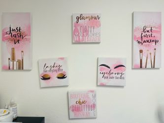 Pink Glamour Wall Art Set - Home Wall Decor