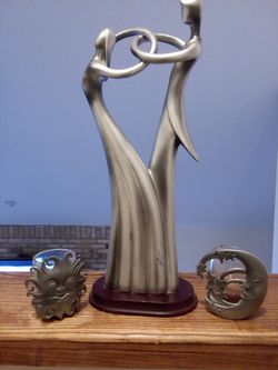 Candle holder, And love statue