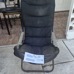 Black lounger chair