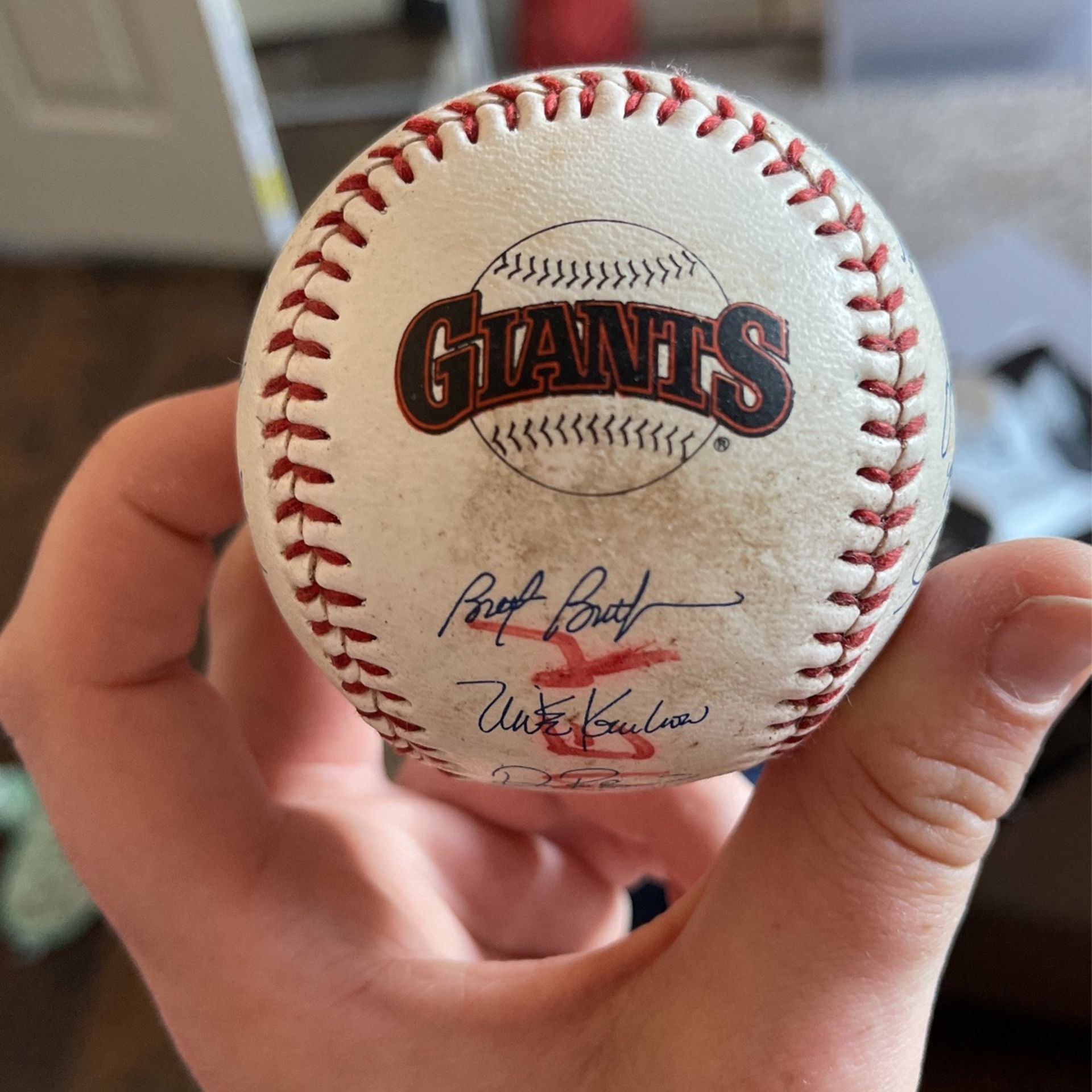 Autographed Giants Game Ball