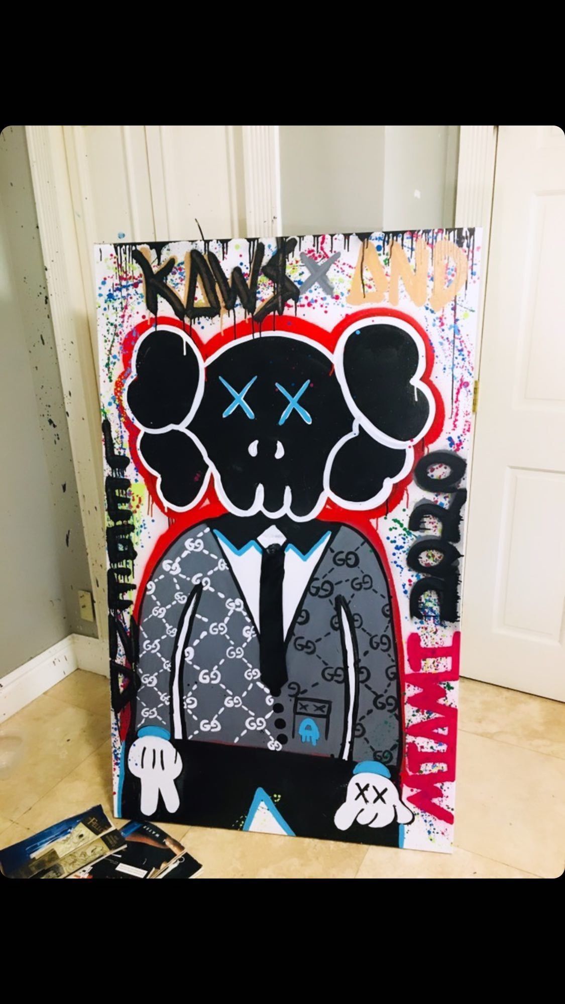 Custom Kaws Paintings 40x70