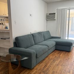 Ikea Kivic with Chaise Sofa Couch + Coffee Table