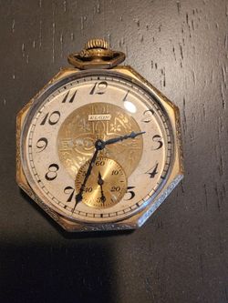 Elgin Antique Gold-Tone Pocket Watch