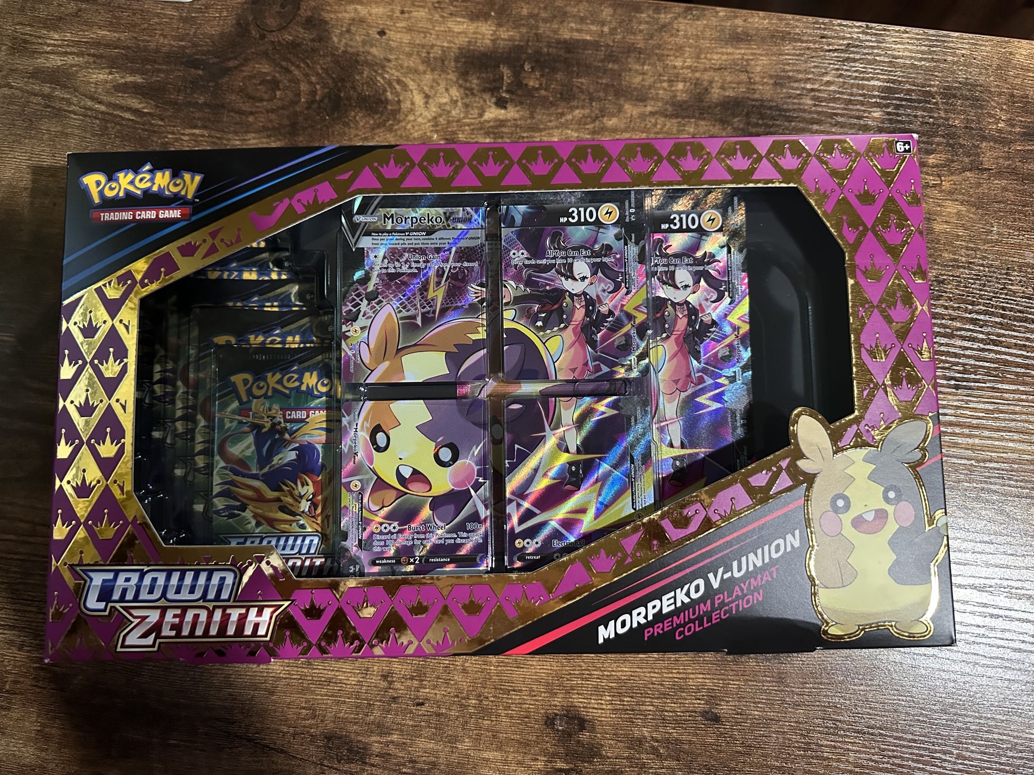 Pokemon Crown Zenith Morpeko V-Union Premium Treasures Collection - 5 Packs++