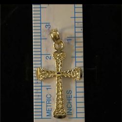 Gold Cross Pendant 