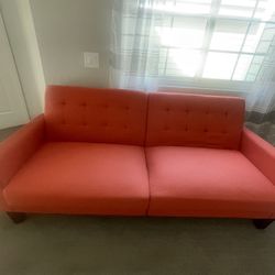 Orange Sofa Futon