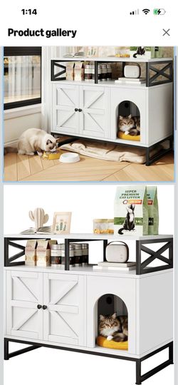 UNOPENED Hidden cat litter box tabletop