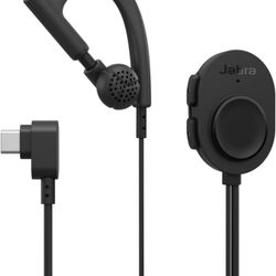 Jabra Perform 10 Wired PTT Earpiece with in-Line Clip-On Noise-Cancelling Microphone, Adjustable Ear Hook, Walkie Talkie Earpiece Works with Zello and