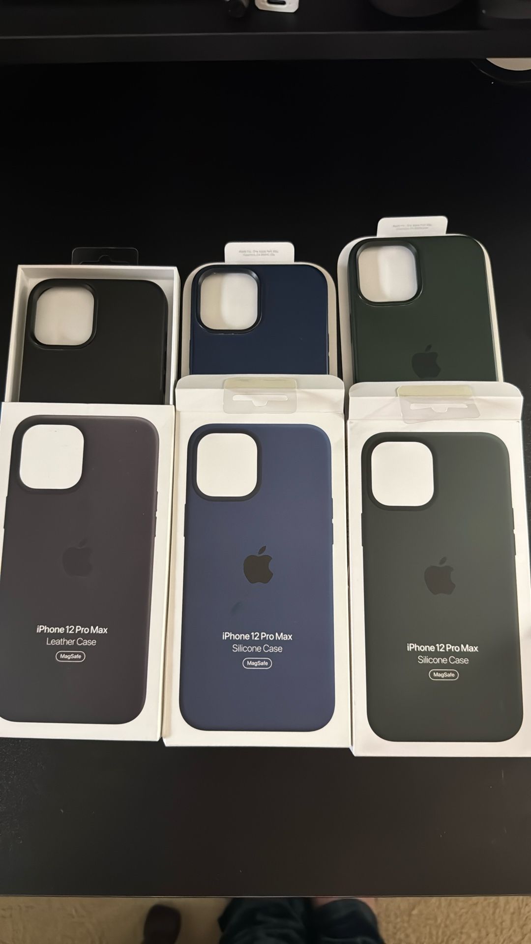 OEM Apple iPhone 12 Pro Max Cases - Silicone And Leather