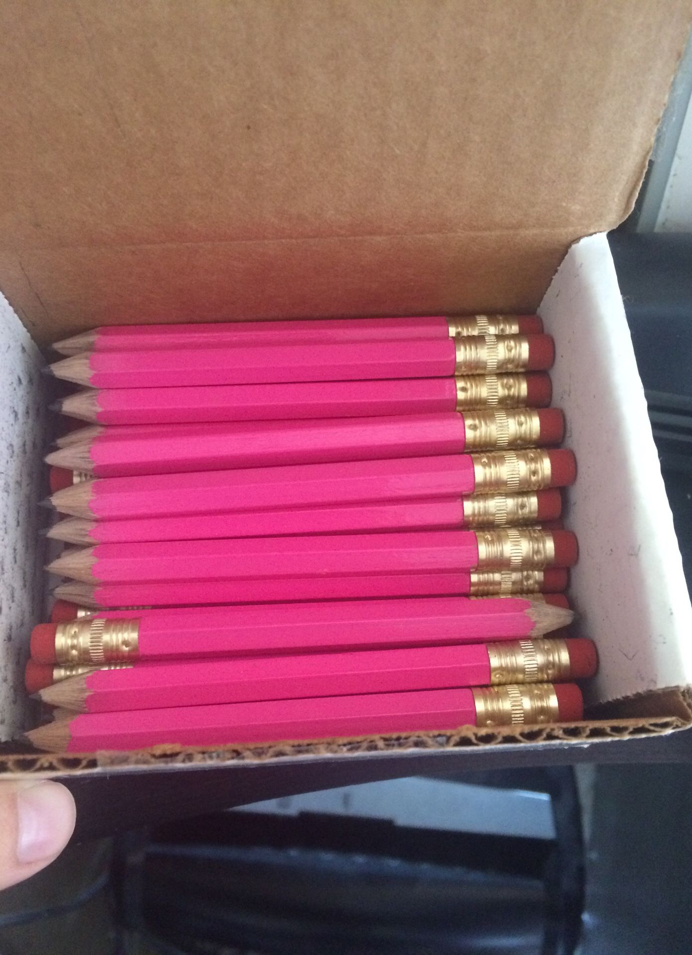 Mini pink pencils
