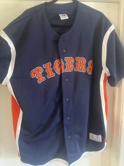 NWT Dynasty Mens Navy Blue Detroit Tigers Baseball-MLB Jersey Size XL