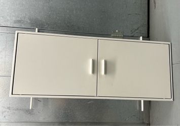 White Metal Wall Cabinet with doors