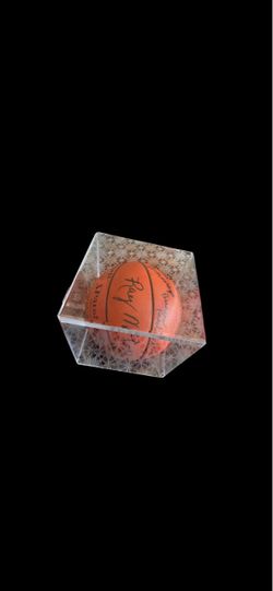1980 DePaul Blue Demons Autographed Basketball With Acrylic Case